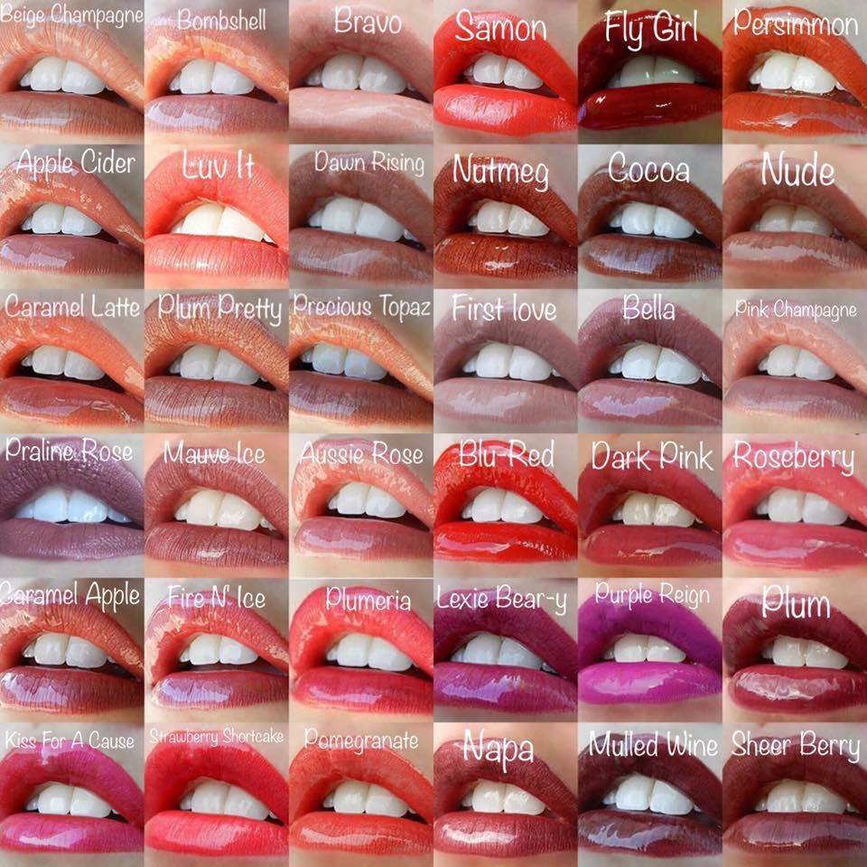Lipsense Lipstick Color Chart